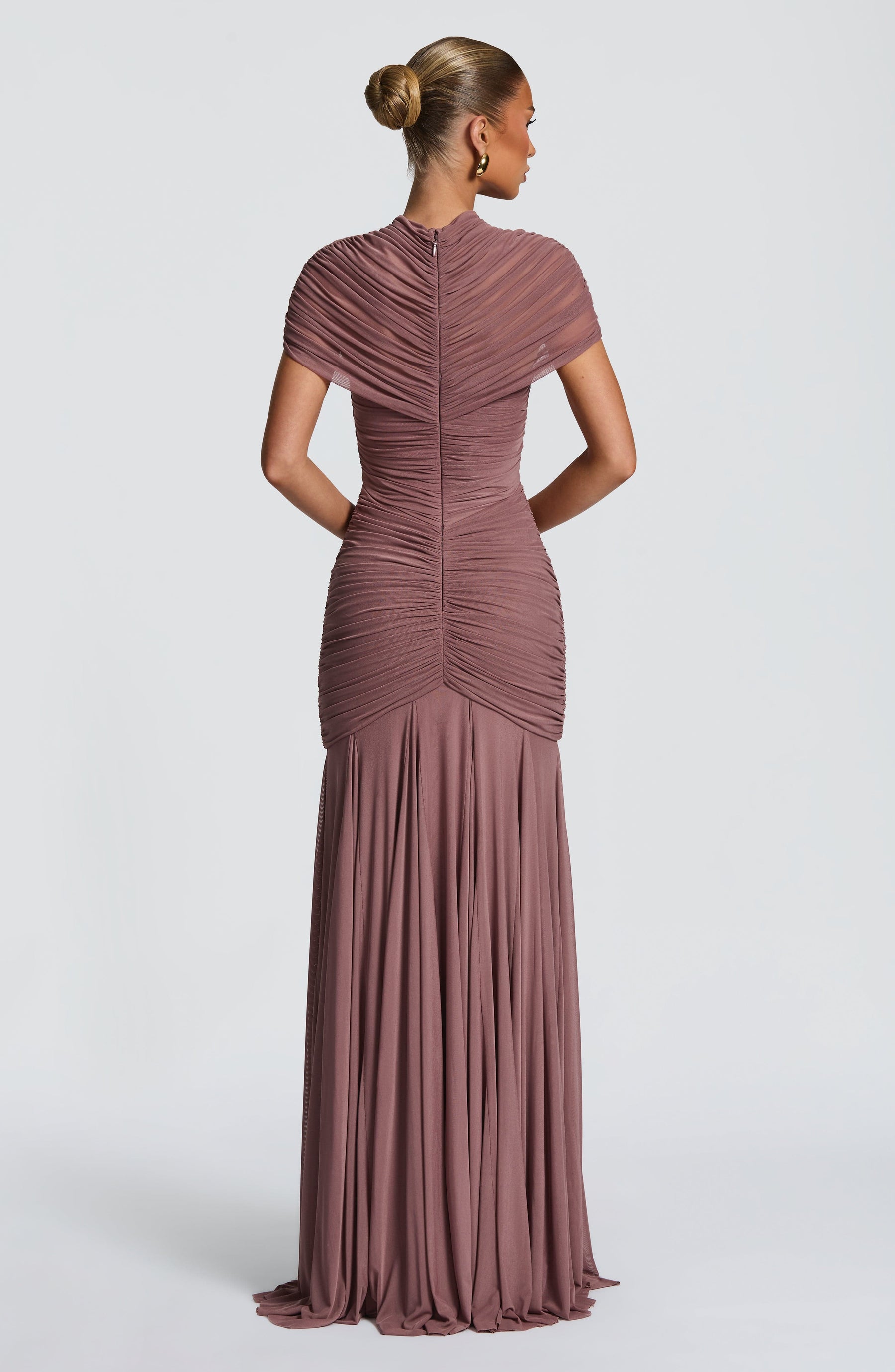 Jaya Maxi Elbise - Toz Pembe