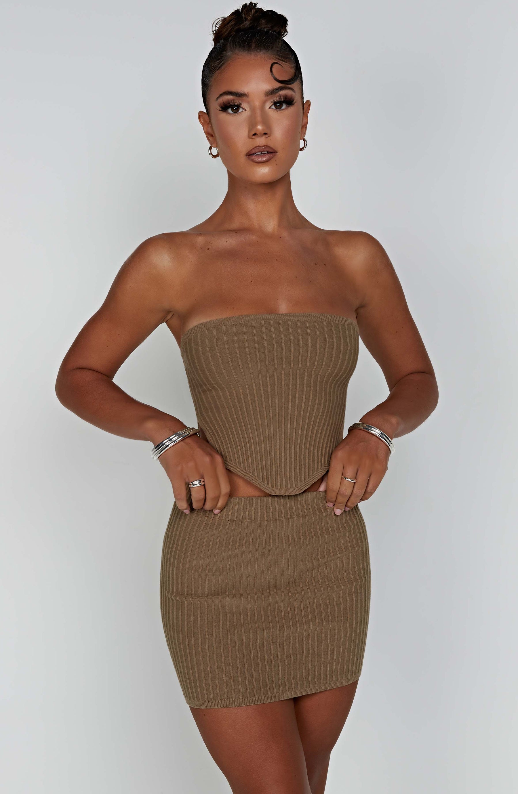 Jaz Mini Etek - Mocha