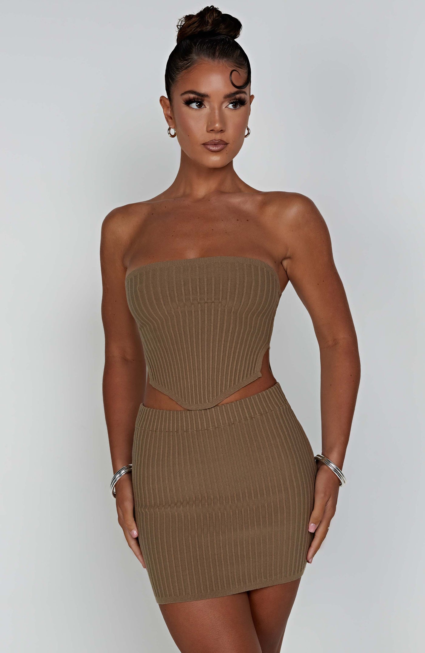 Jaz Mini Etek - Mocha