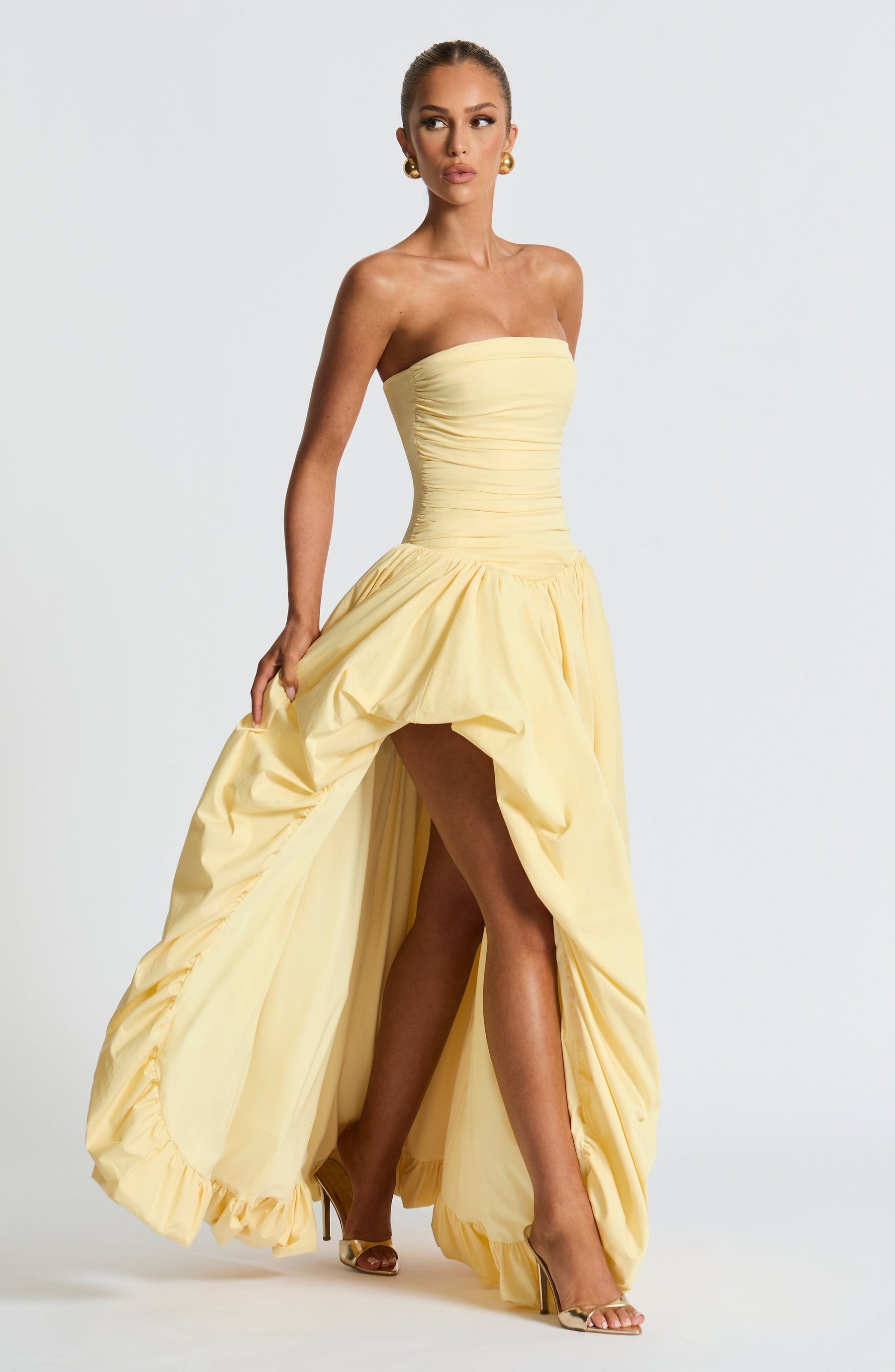Jillian Maxi Elbise - Limon