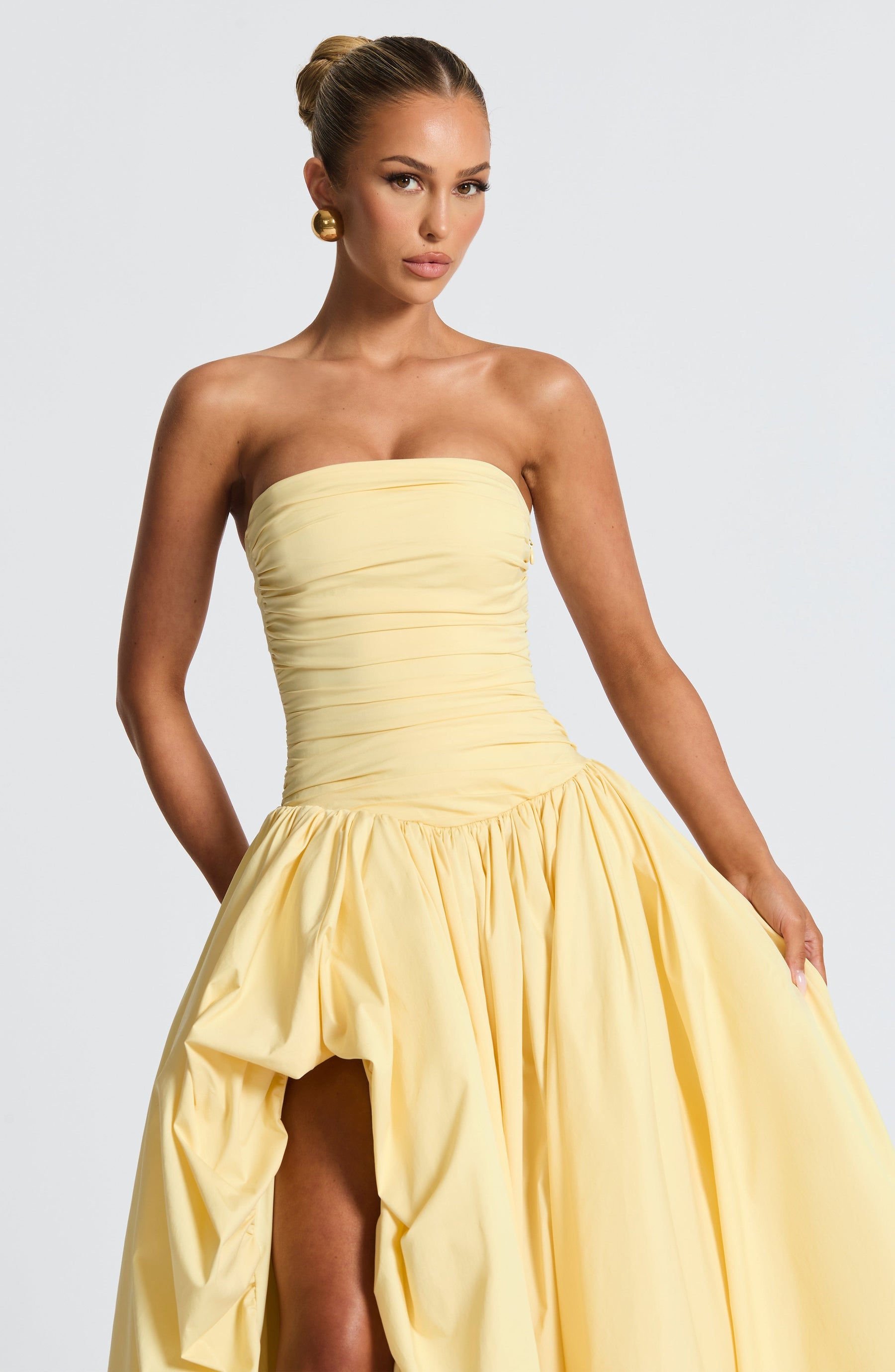 Jillian Maxi Elbise - Limon