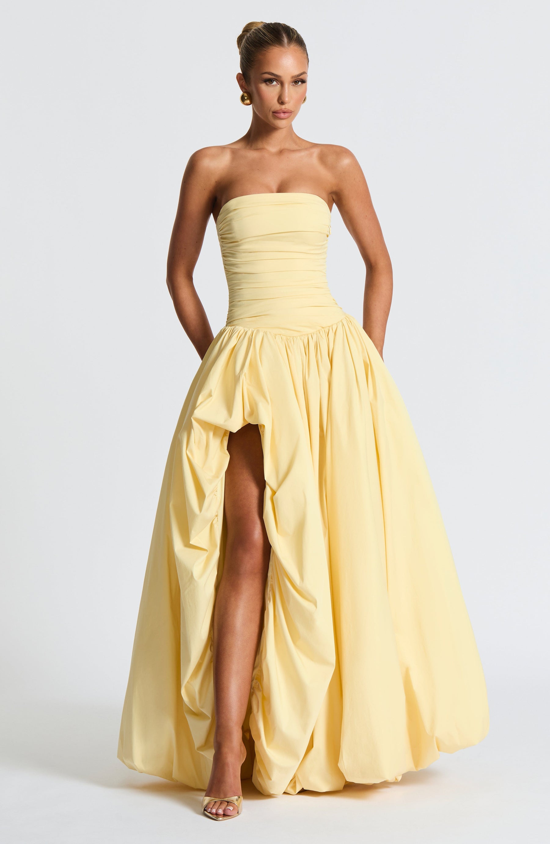 Jillian Maxi Elbise - Limon