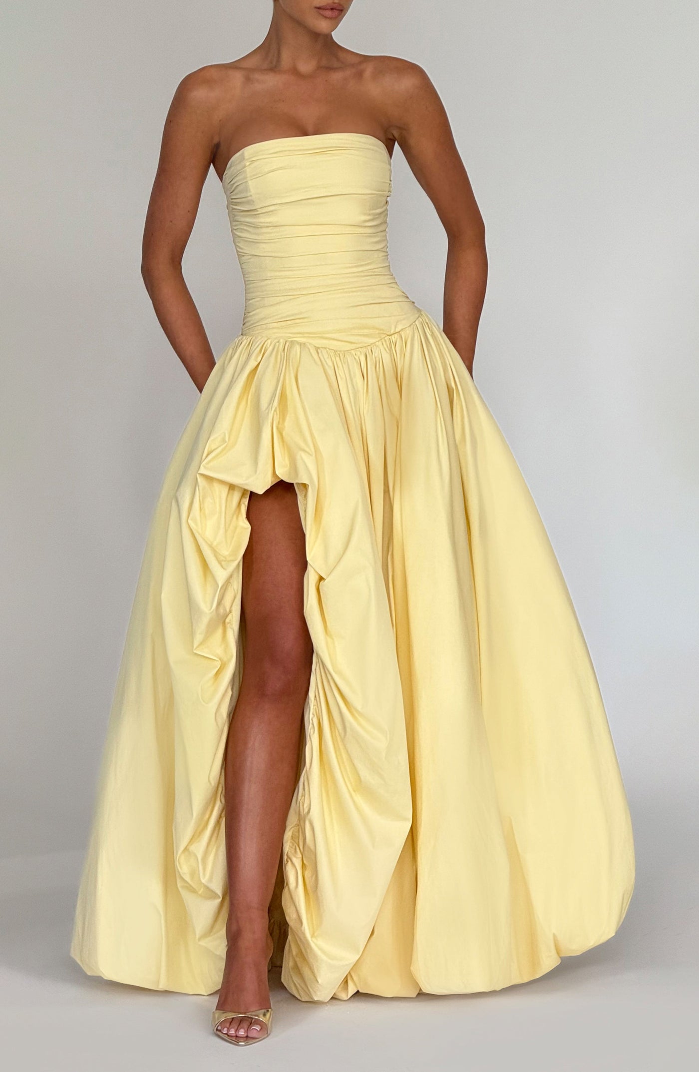 Jillian Maxi Elbise - Limon