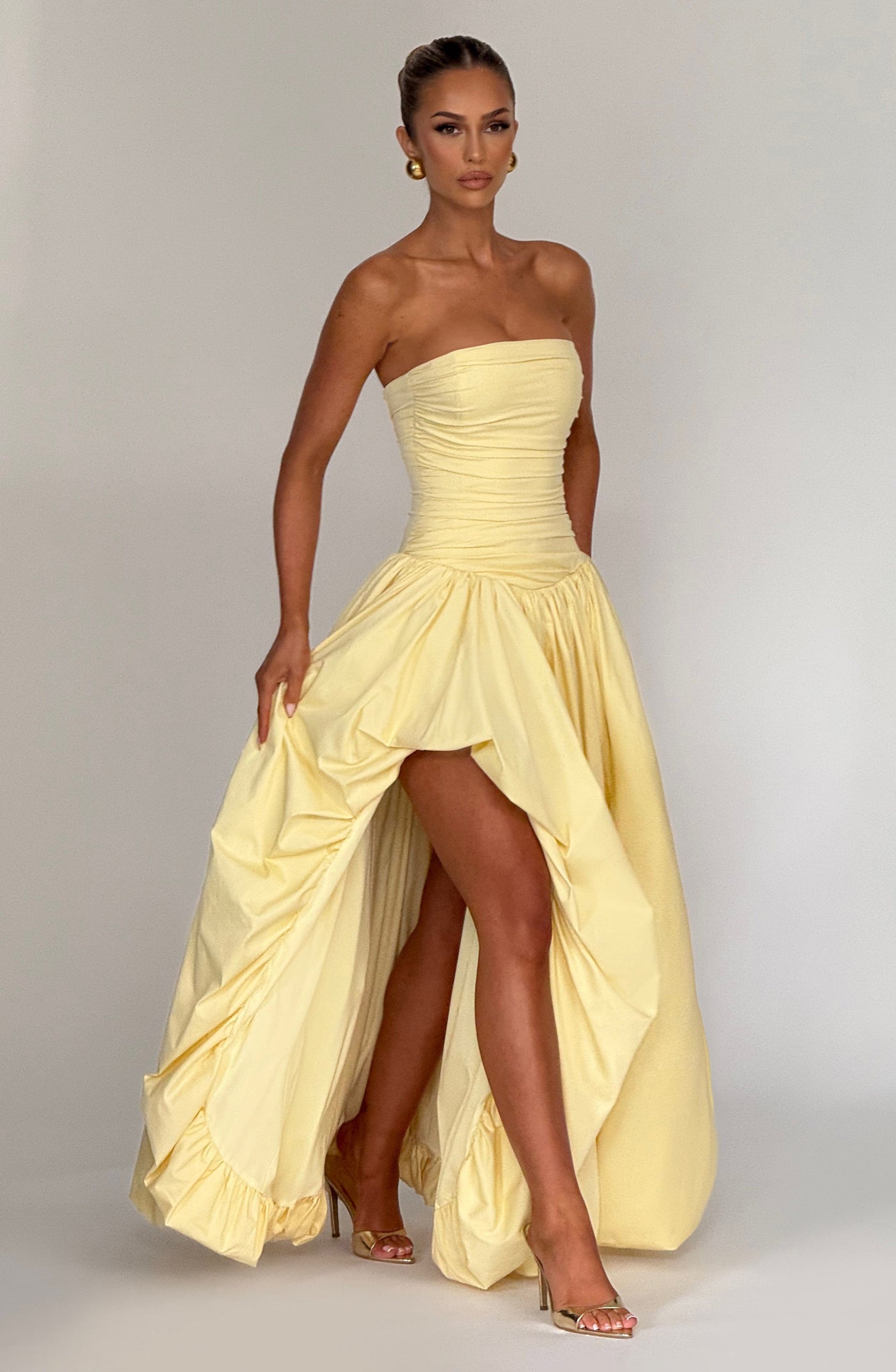 Jillian Maxi Elbise - Limon