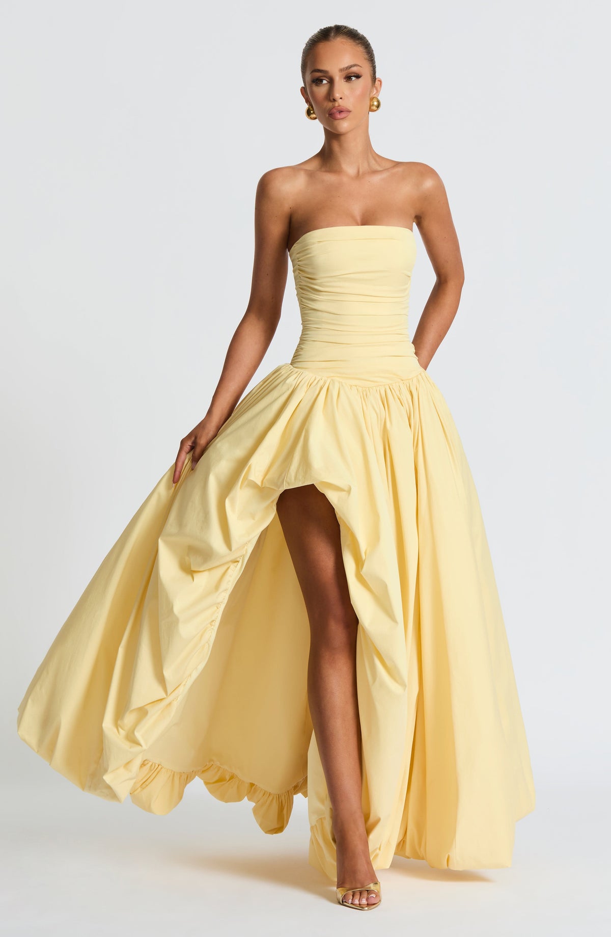 Jillian Maxi Elbise - Limon