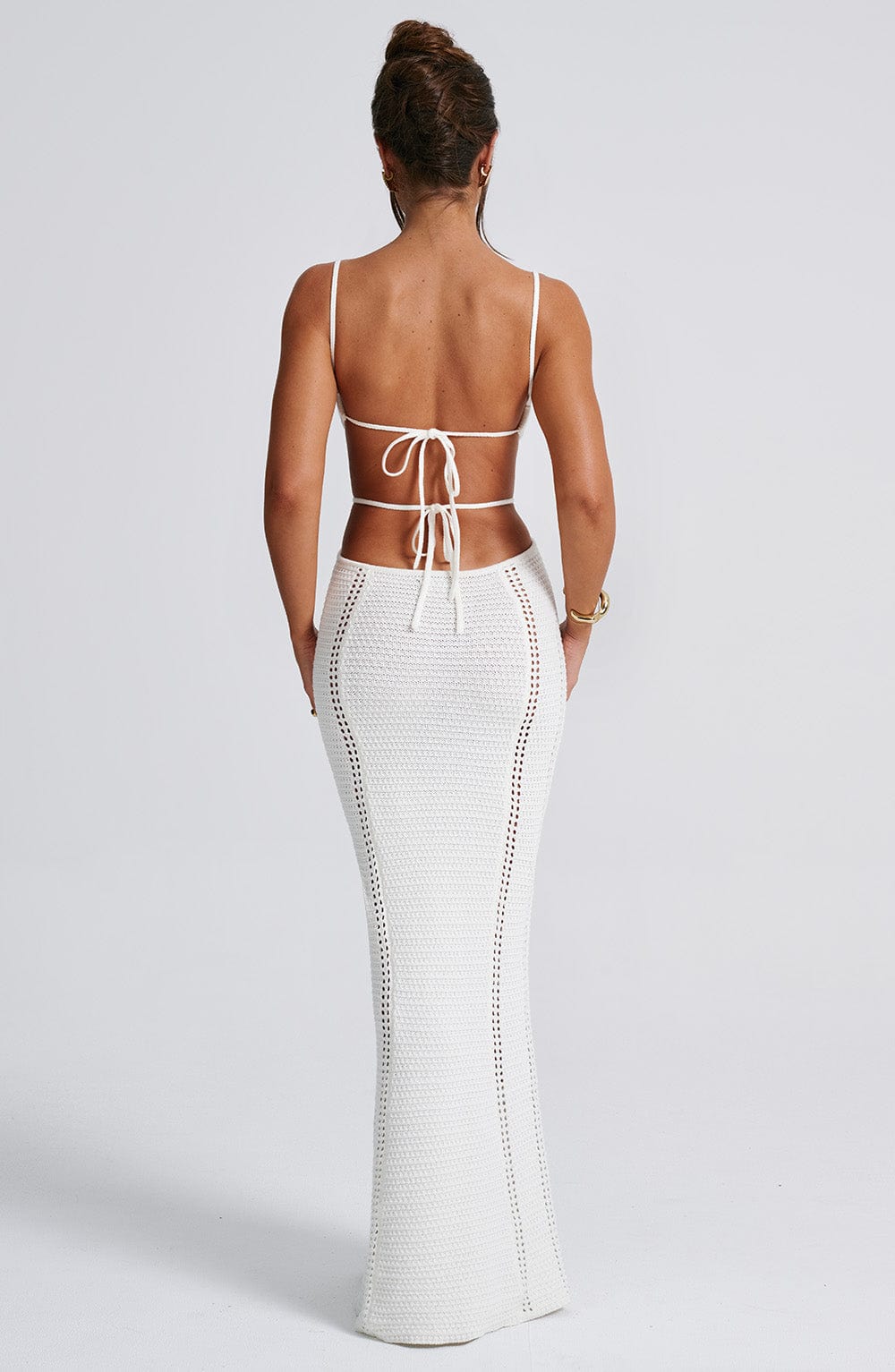 Josefina Maxi Elbise - Beyaz