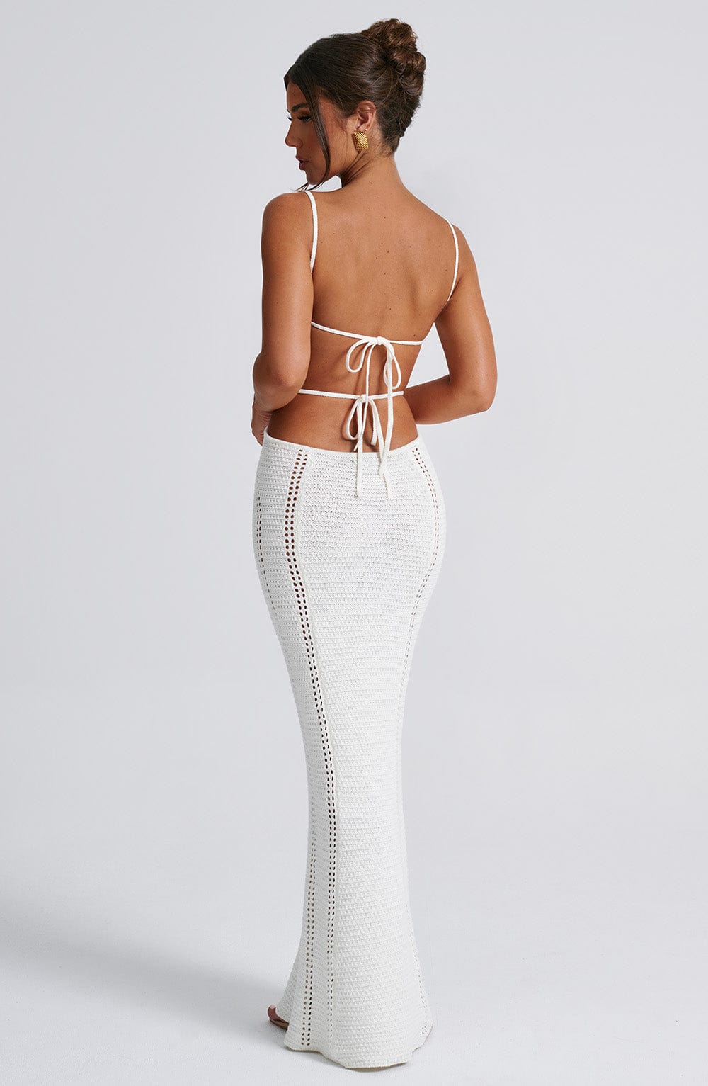 Josefina Maxi Elbise - Beyaz
