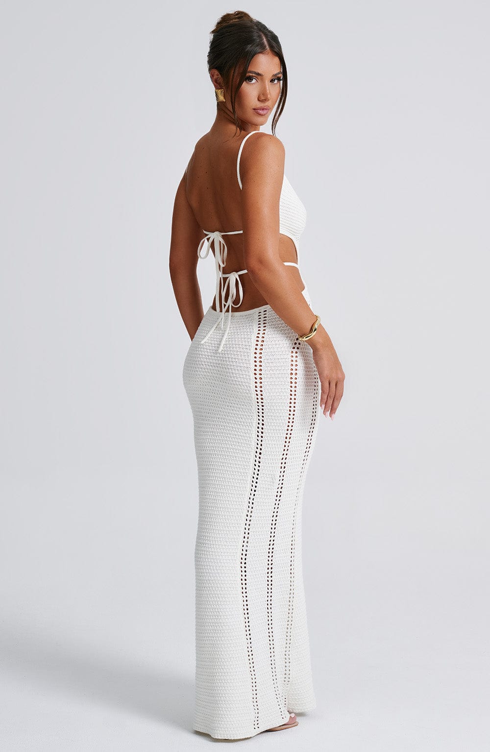 Josefina Maxi Elbise - Beyaz
