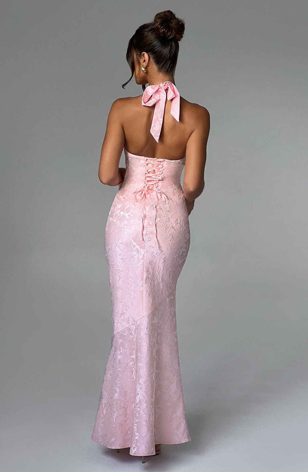 Josephine Maxi Elbise - Pudra Pembesi