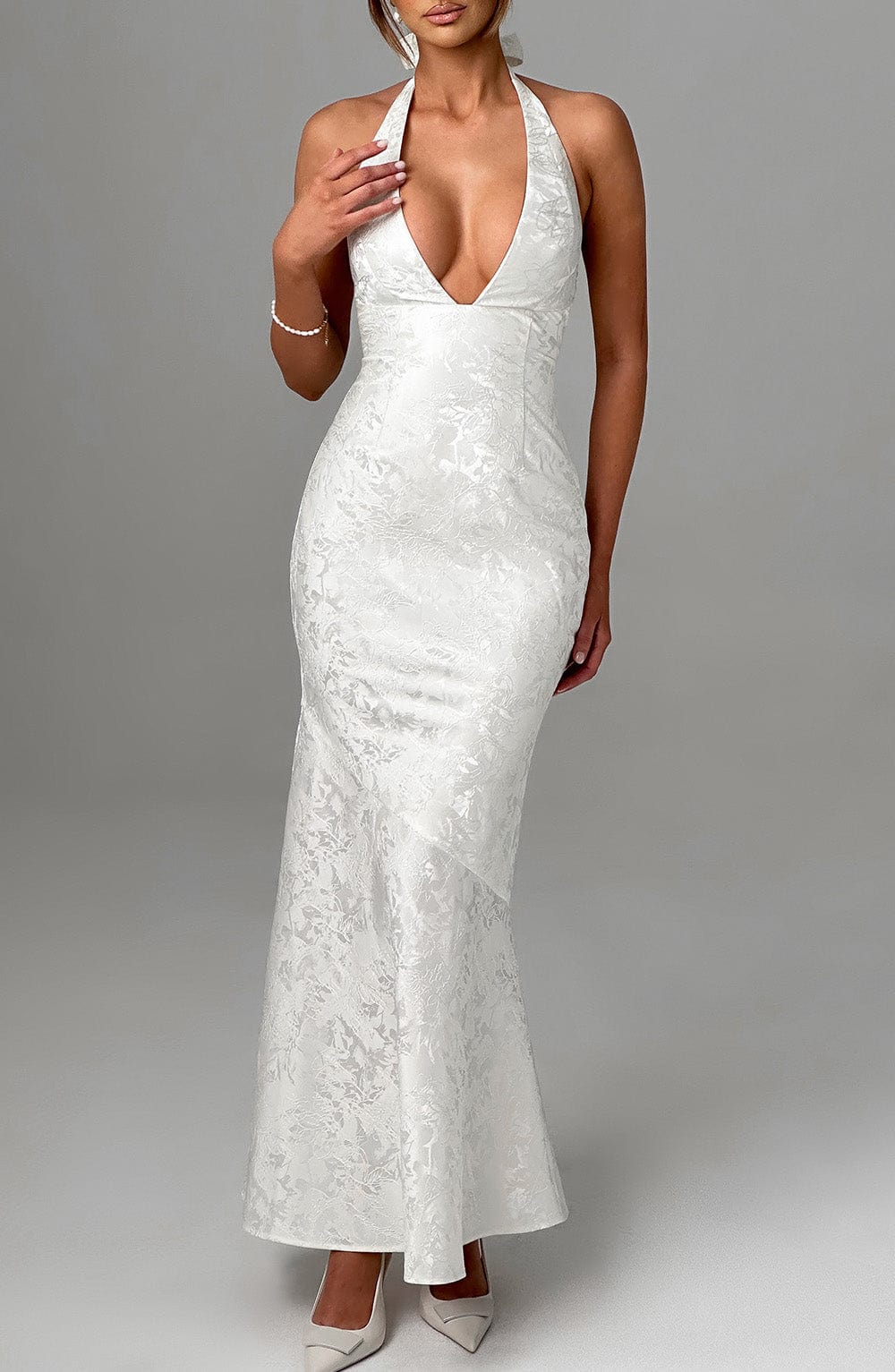 Josephine Maxi Elbise - Fildişi
