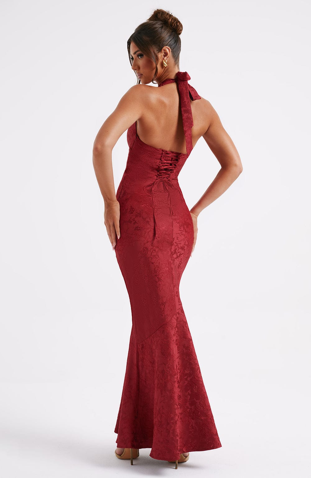 Josephine Maxi Elbise - Kırmızı