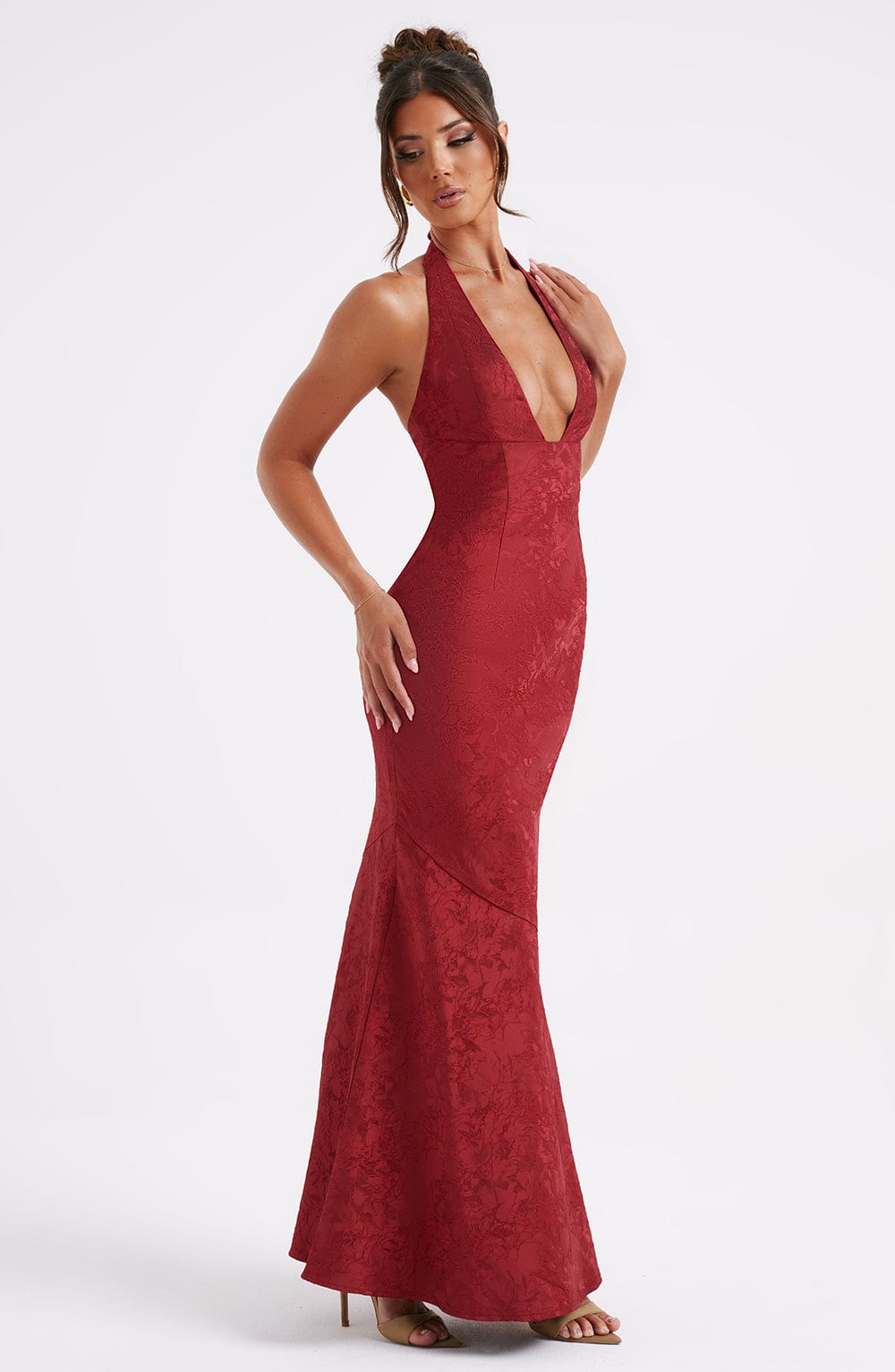Josephine Maxi Elbise - Kırmızı