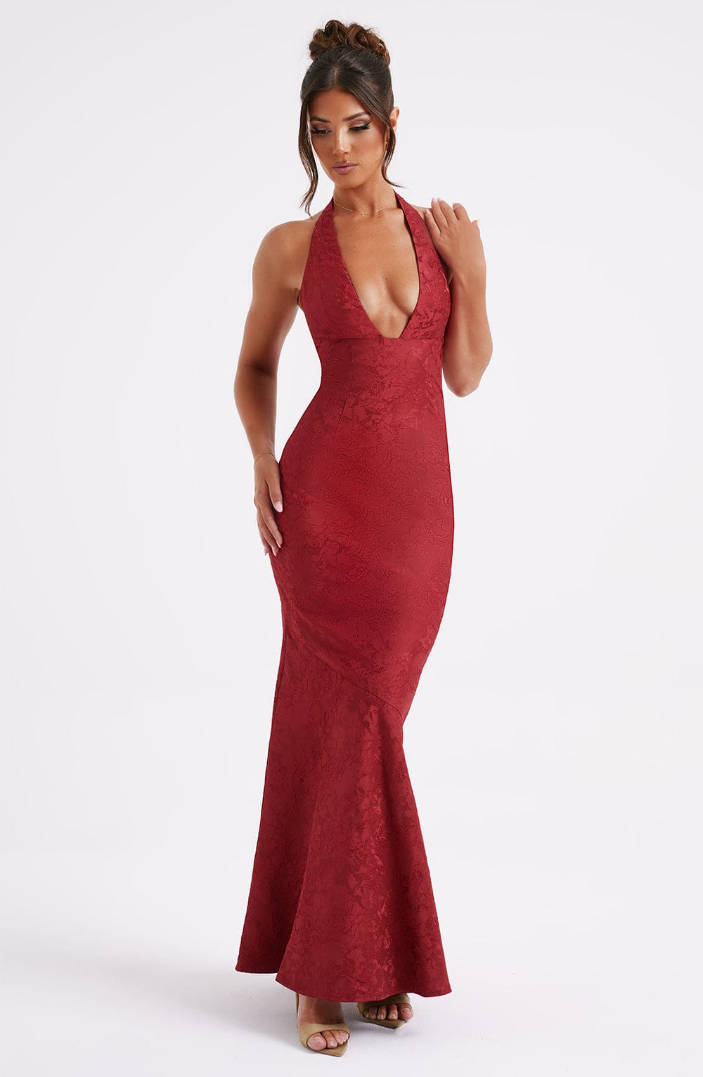 Josephine Maxi Elbise - Kırmızı