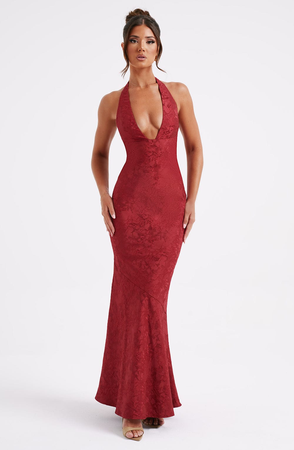 Josephine Maxi Elbise - Kırmızı