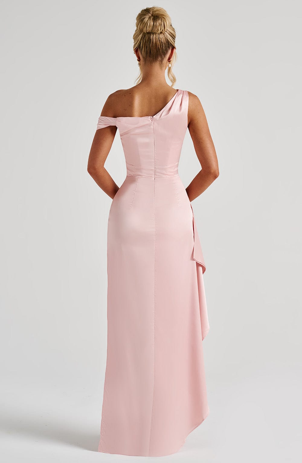 Juliene Maxi Elbise - Pudra Pembesi