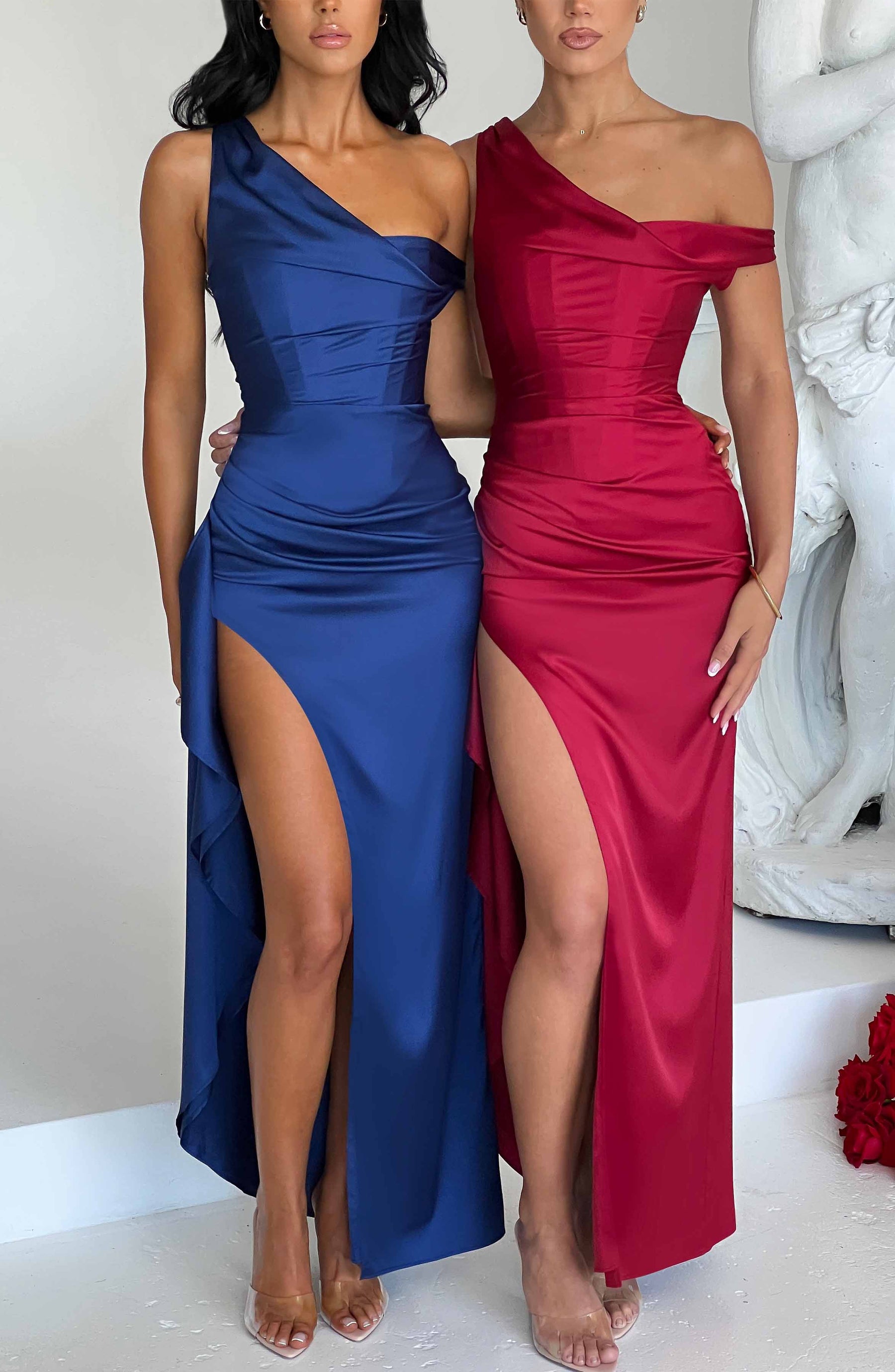 Juliene Maxi Elbise - Şarap Rengi