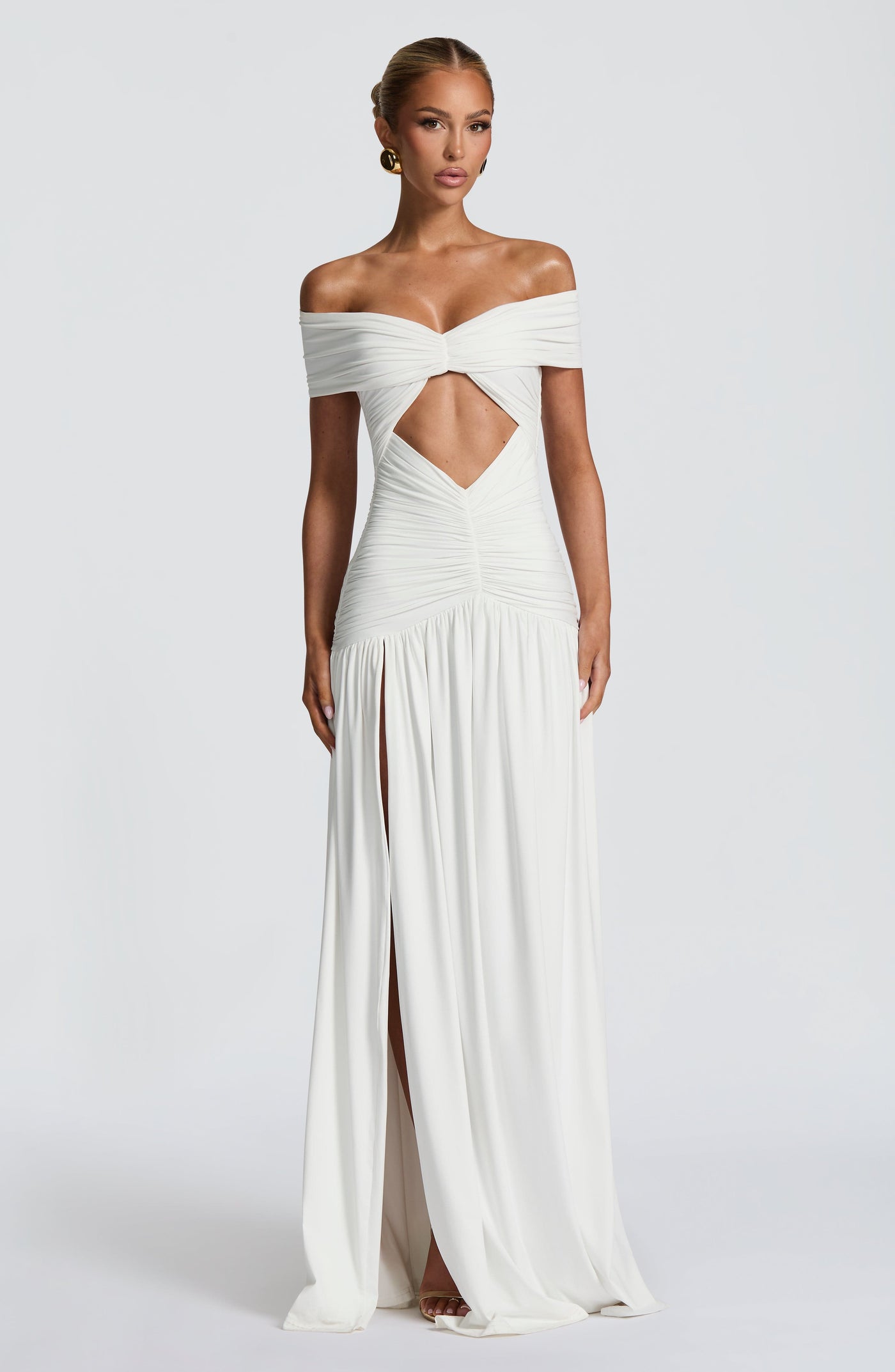 Kathryn Maxi Elbise - Beyaz