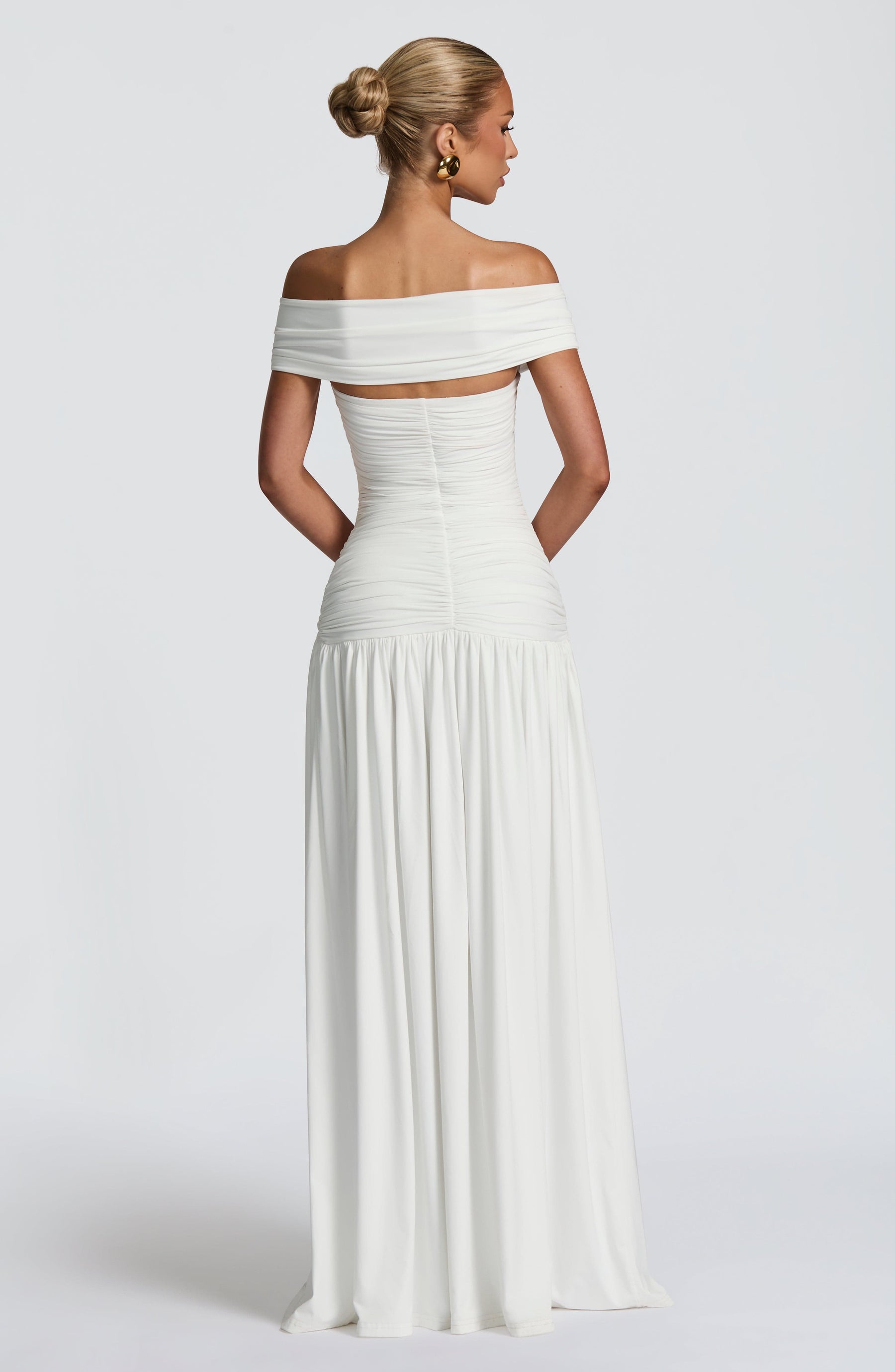 Kathryn Maxi Elbise - Beyaz