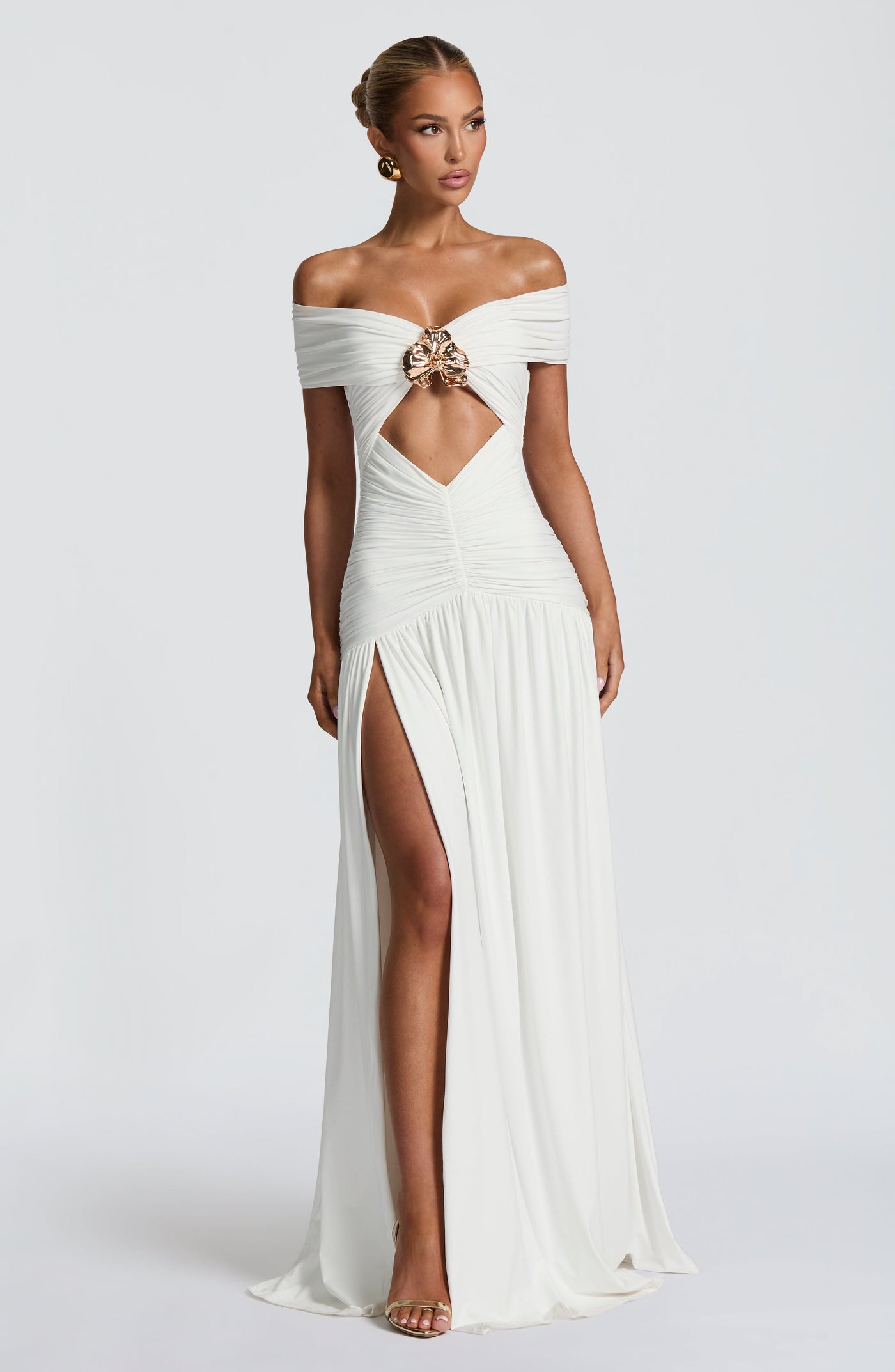 Kathryn Maxi Elbise - Beyaz