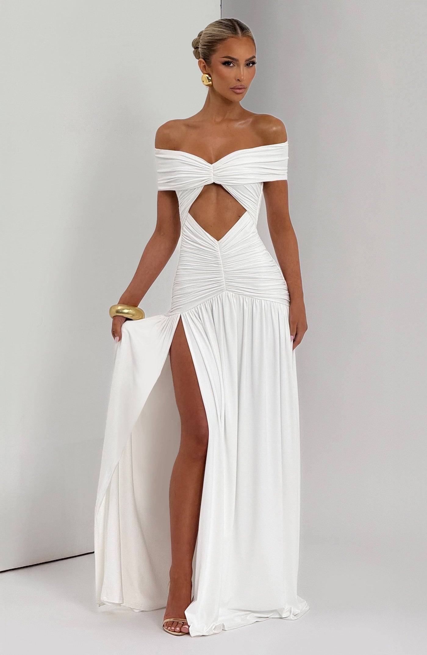 Kathryn Maxi Elbise - Beyaz