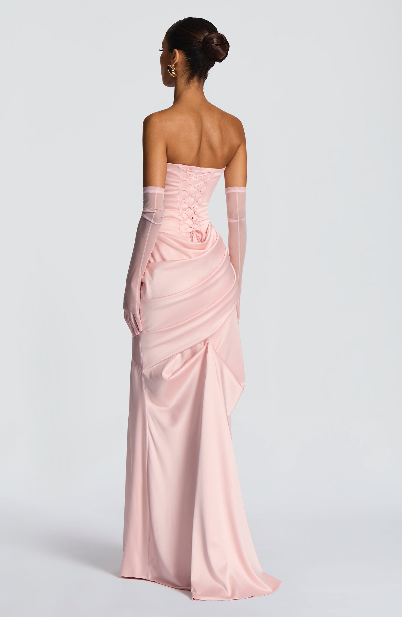 Kensington Maxi Elbise - Pudra Pembesi