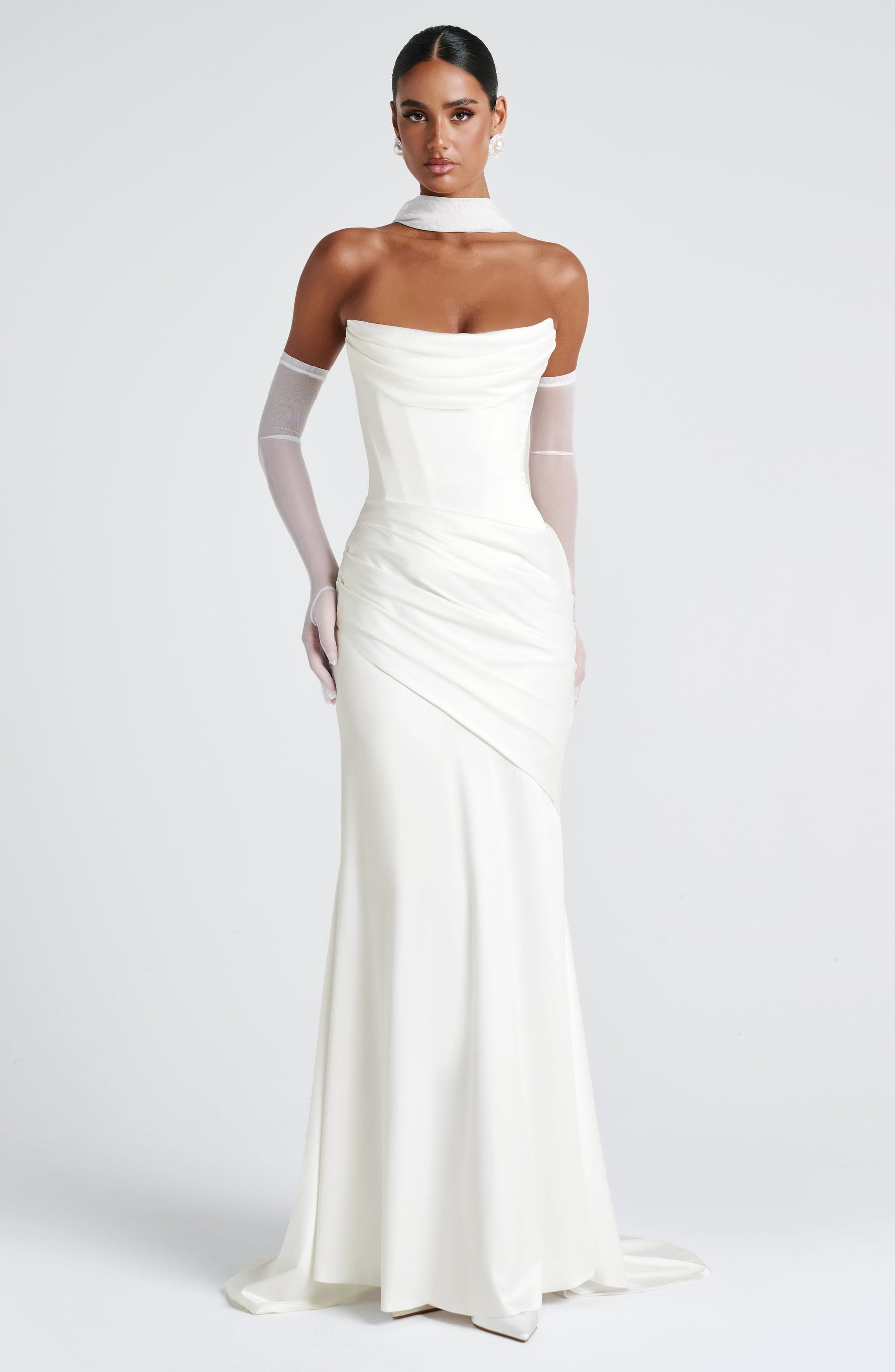 Kensington Maxi Elbise - Fildişi