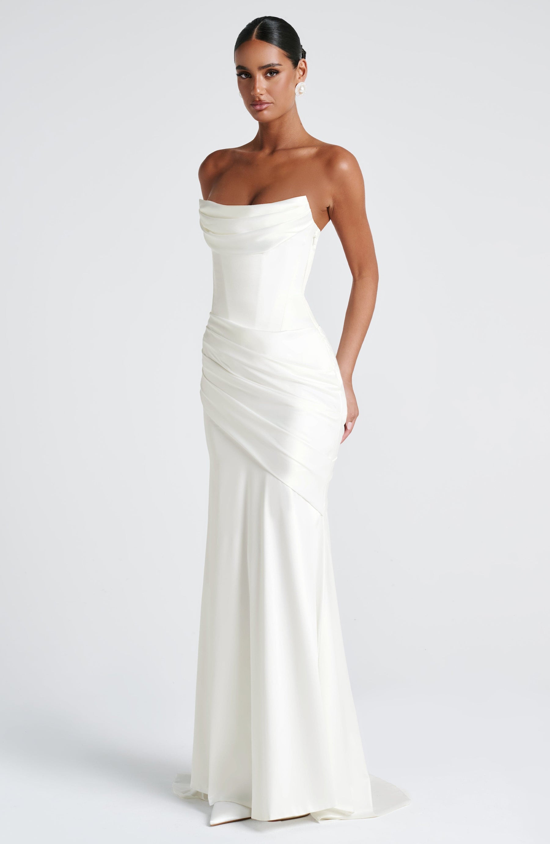 Kensington Maxi Elbise - Fildişi