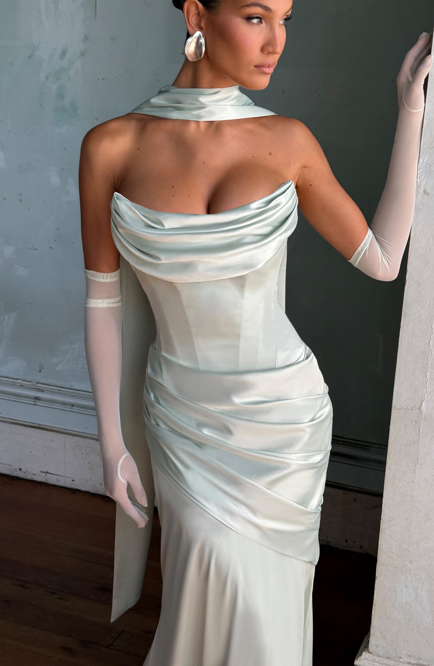 Kensington Maxi Elbise - Nane Yeşili