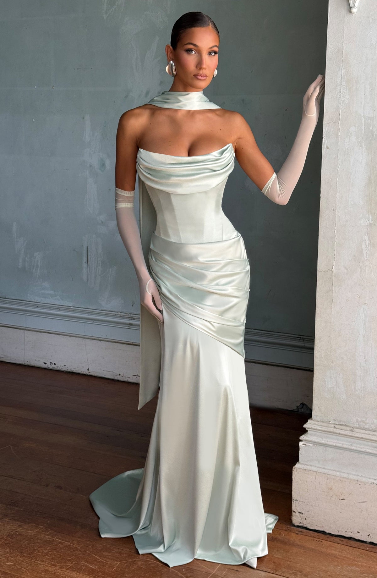 Kensington Maxi Elbise - Nane Yeşili