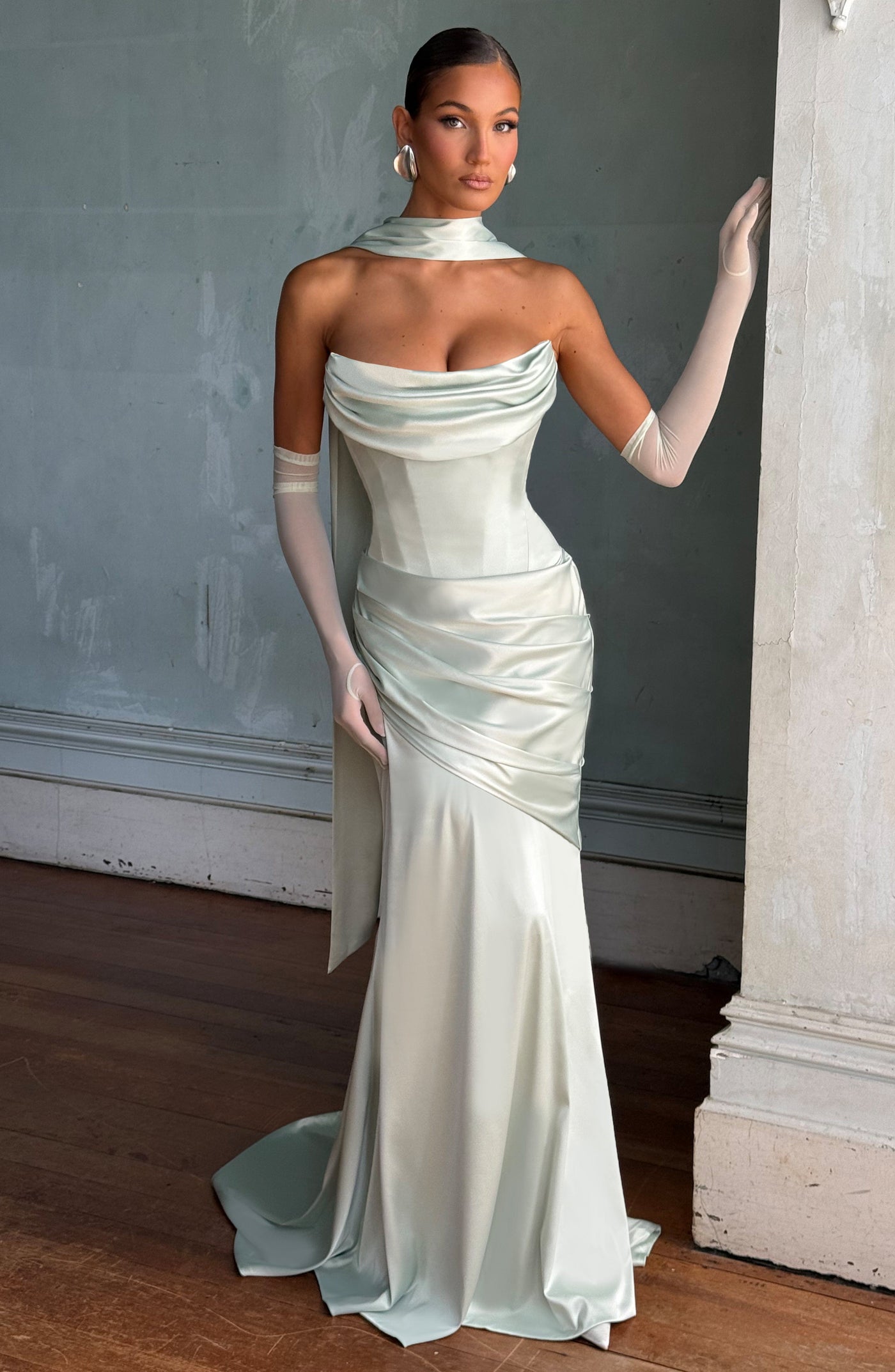 Kensington Maxi Elbise - Nane Yeşili