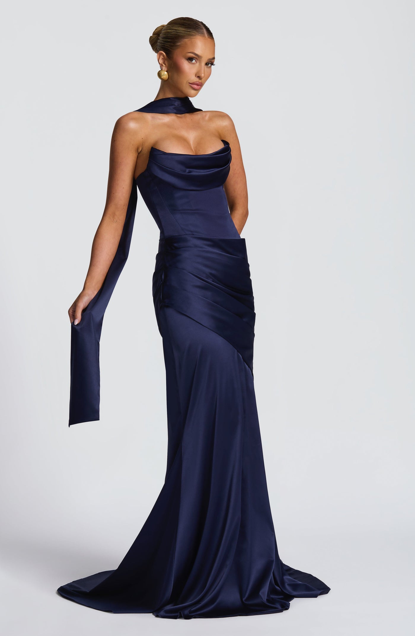 Kensington Maxi Elbise - Lacivert