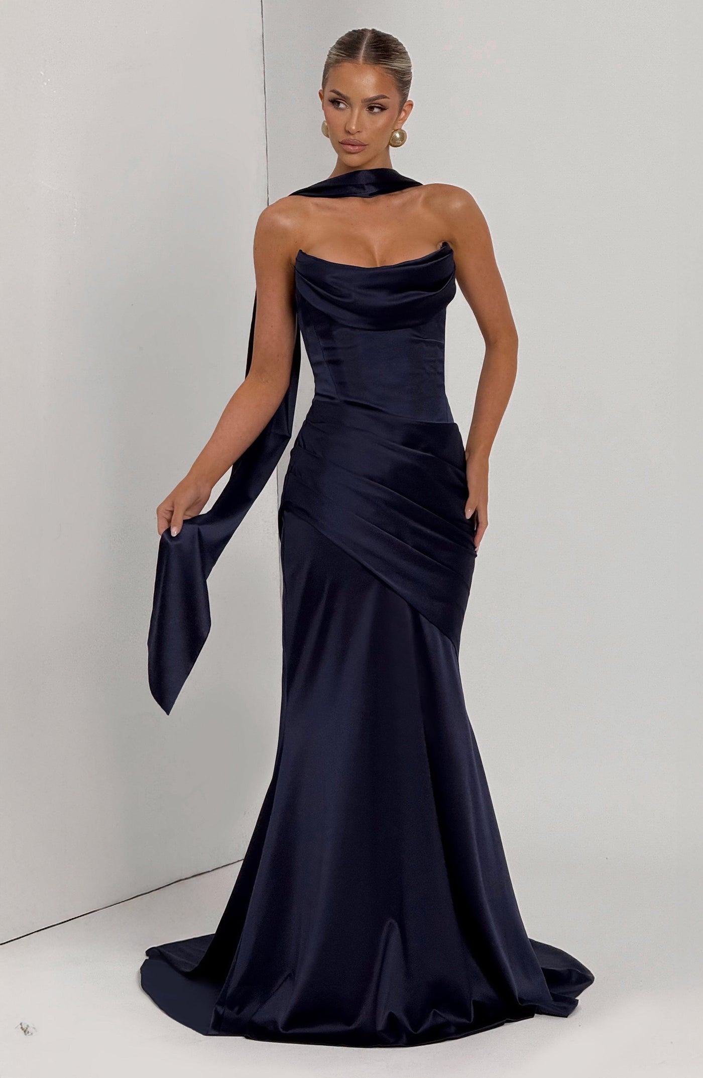 Kensington Maxi Elbise - Lacivert