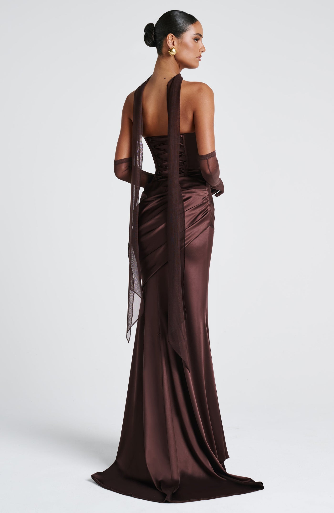 Kensington Maxi Elbise - Erik Kahverengi