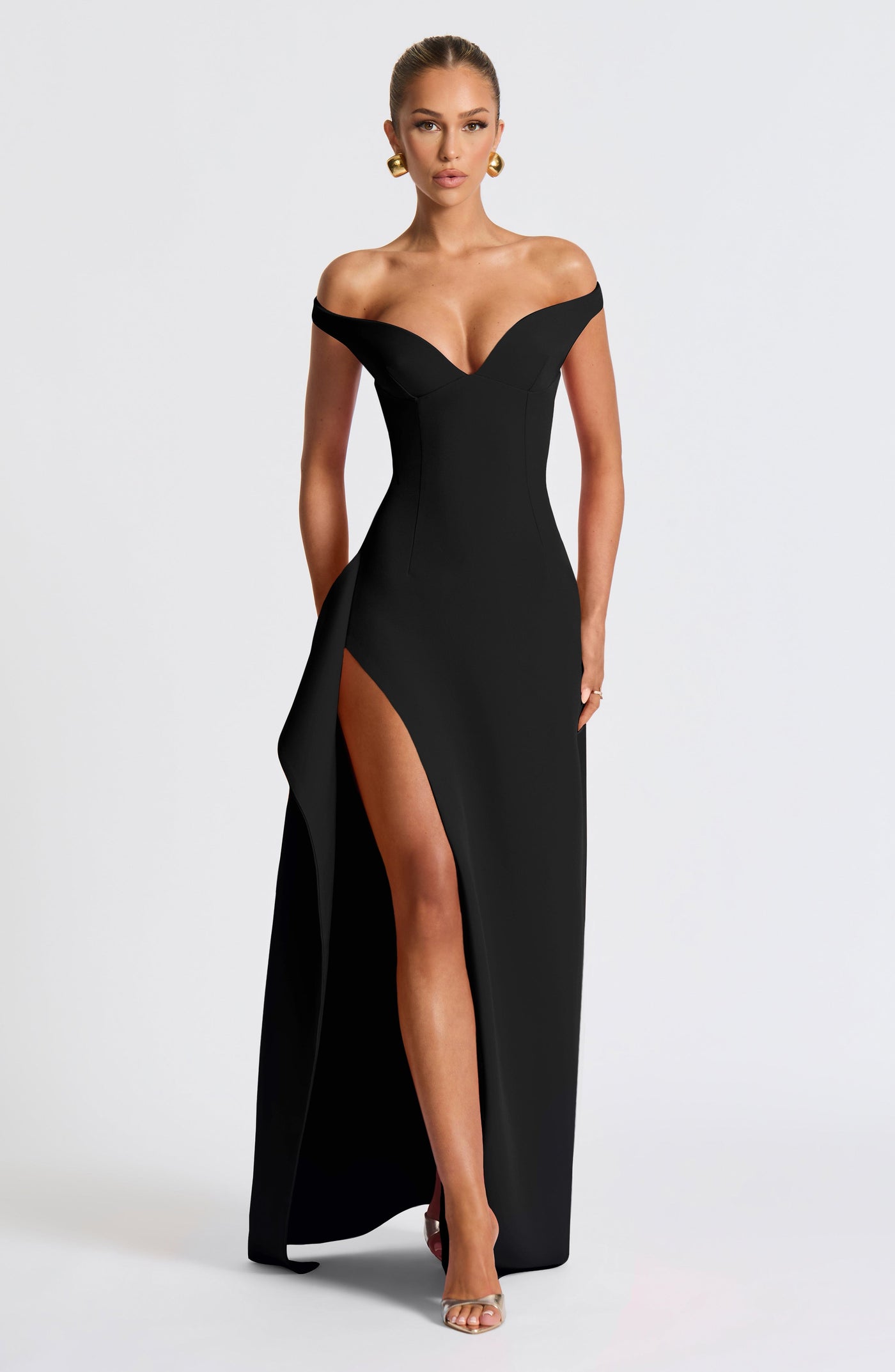 Khalesia Maxi Elbise - Siyah
