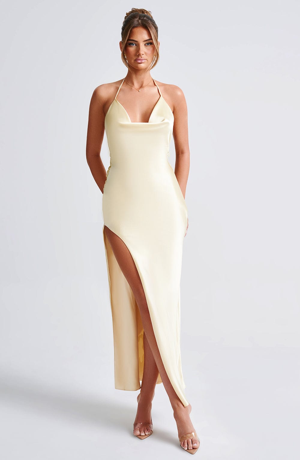 Kiandra Maxi Elbise - Limon