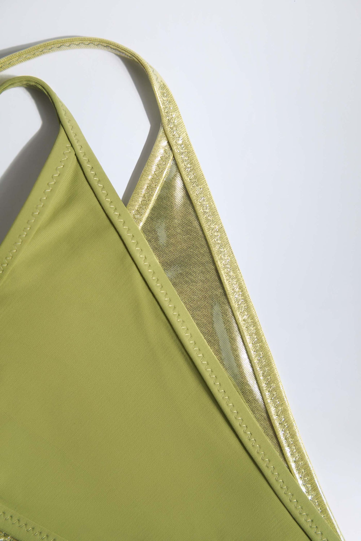 Yeşil Renkli Metalik Katmanlı Tanga Bikini Altı