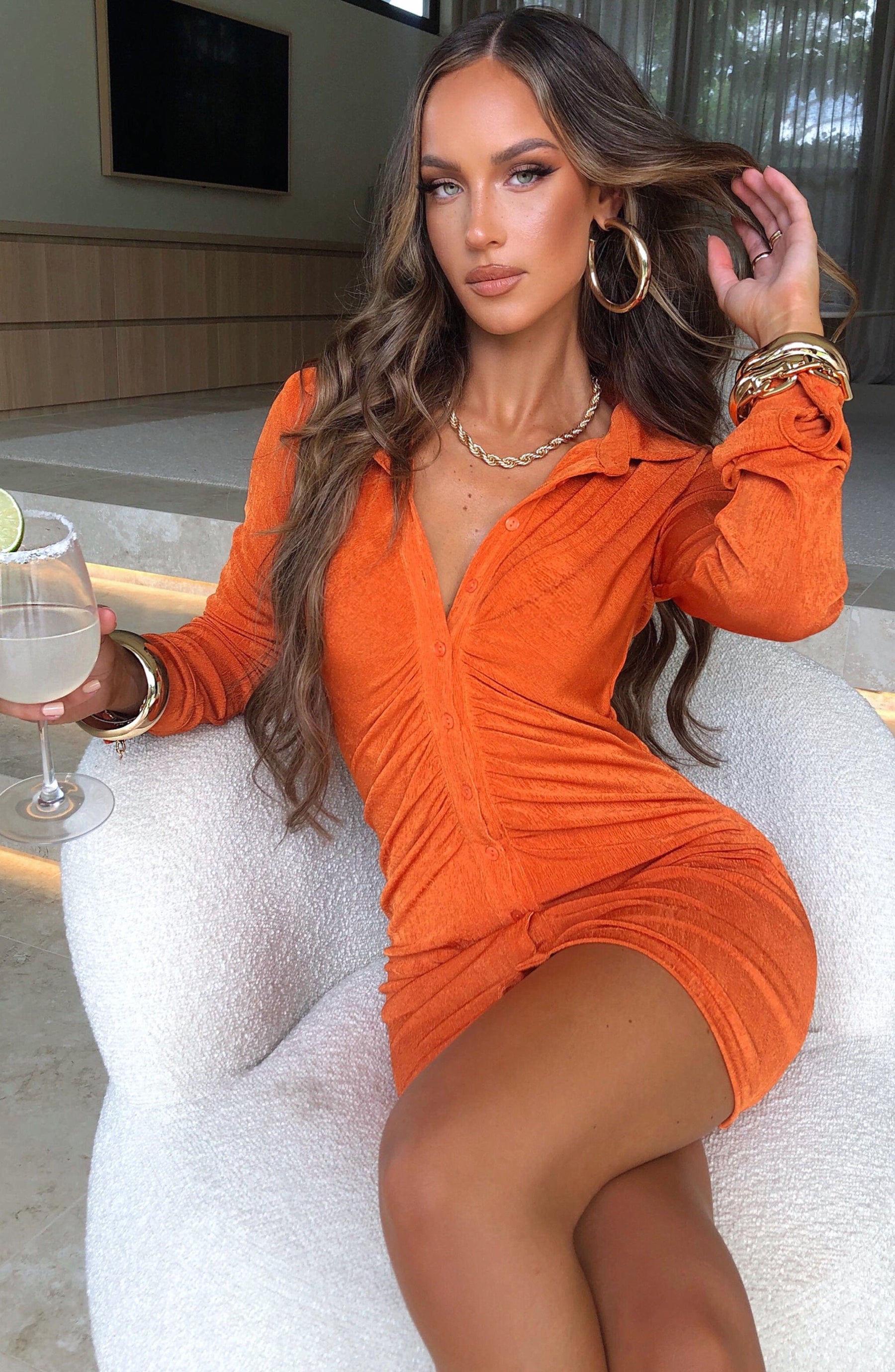 Kyesha Mini Elbise - Kayısı