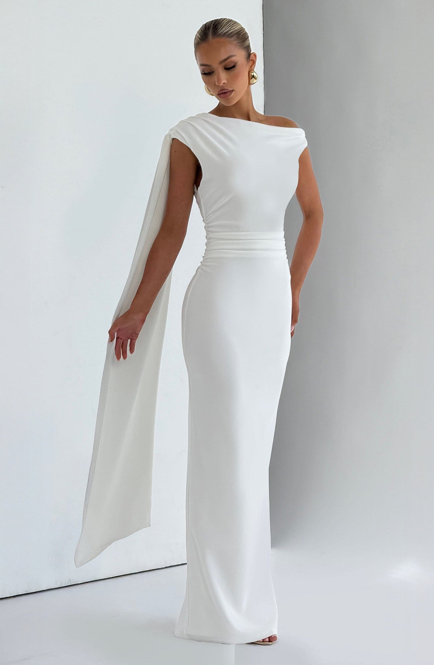 Kylie Maxi Elbise - Fildişi