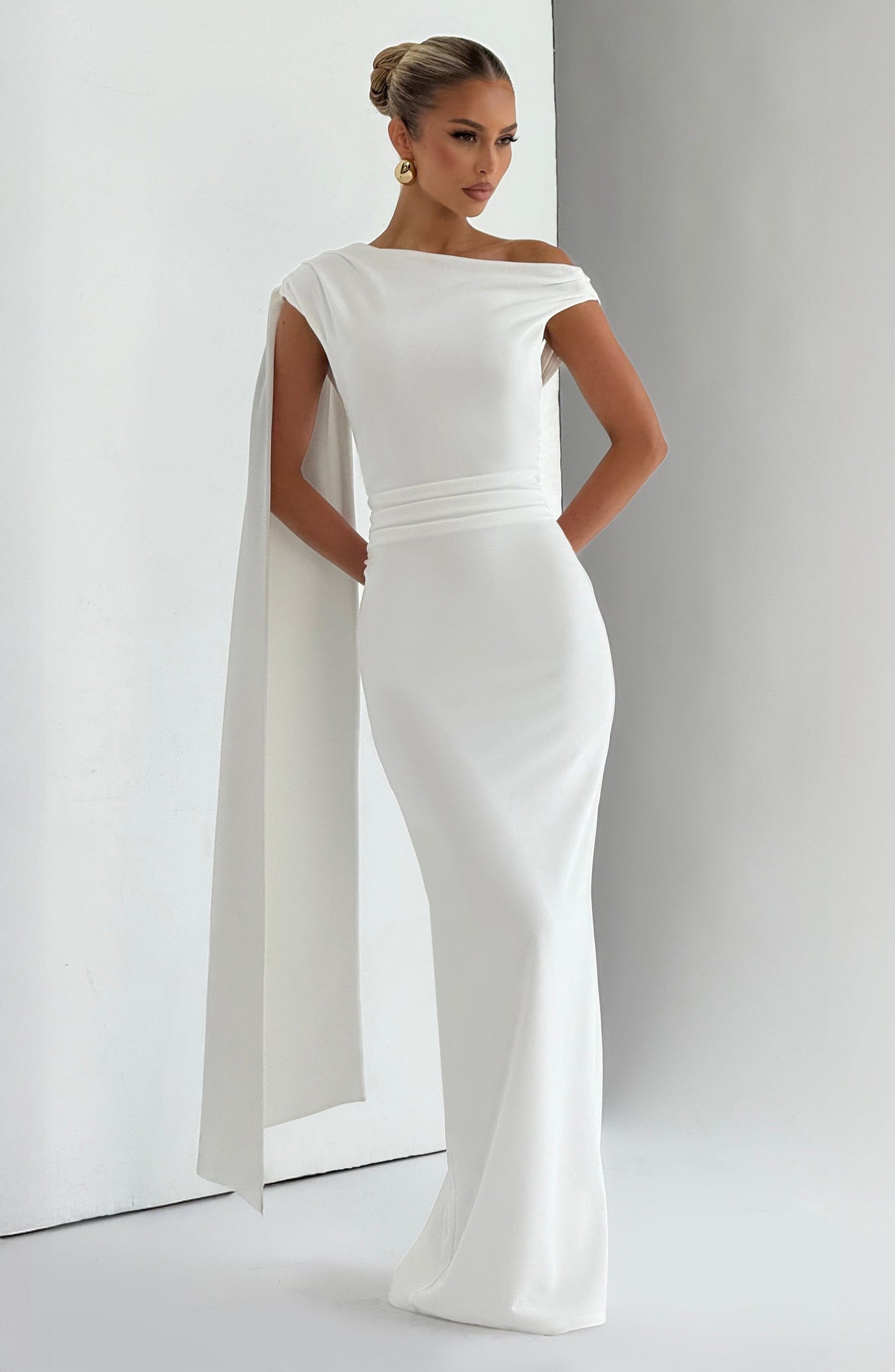 Kylie Maxi Elbise - Fildişi