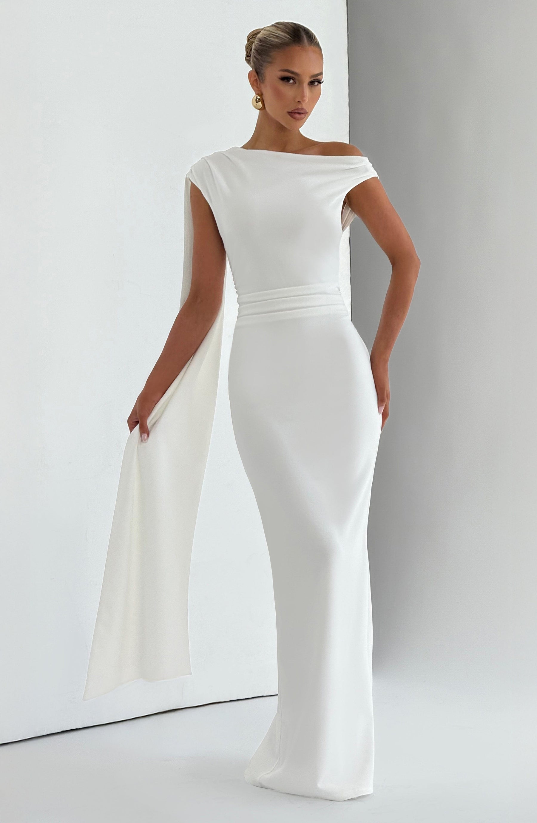 Kylie Maxi Elbise - Fildişi