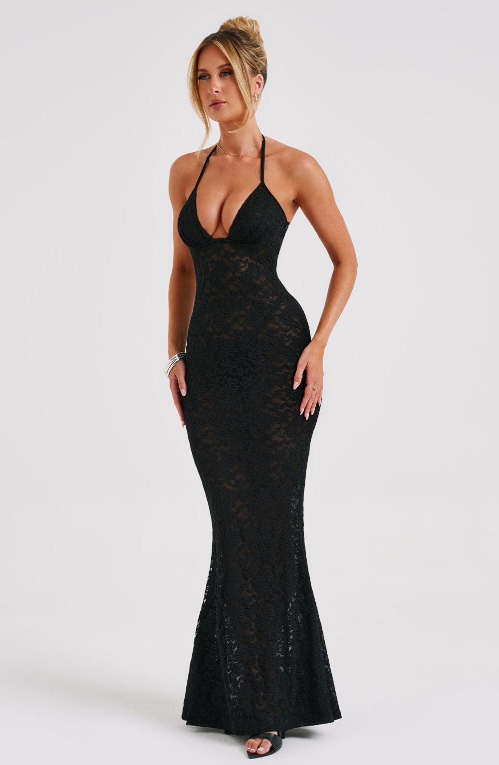 Leilina Maxi Elbise - Siyah