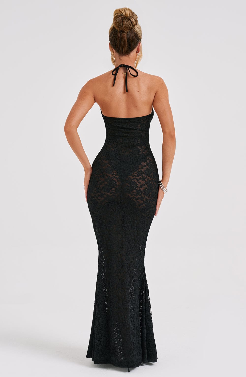 Leilina Maxi Elbise - Siyah