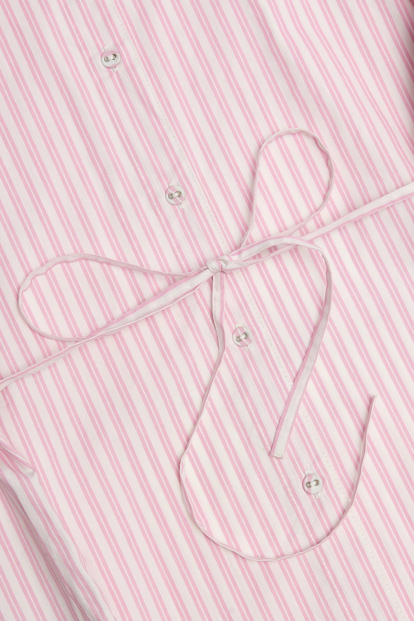 Pembe Çizgili Oversize Gömlek