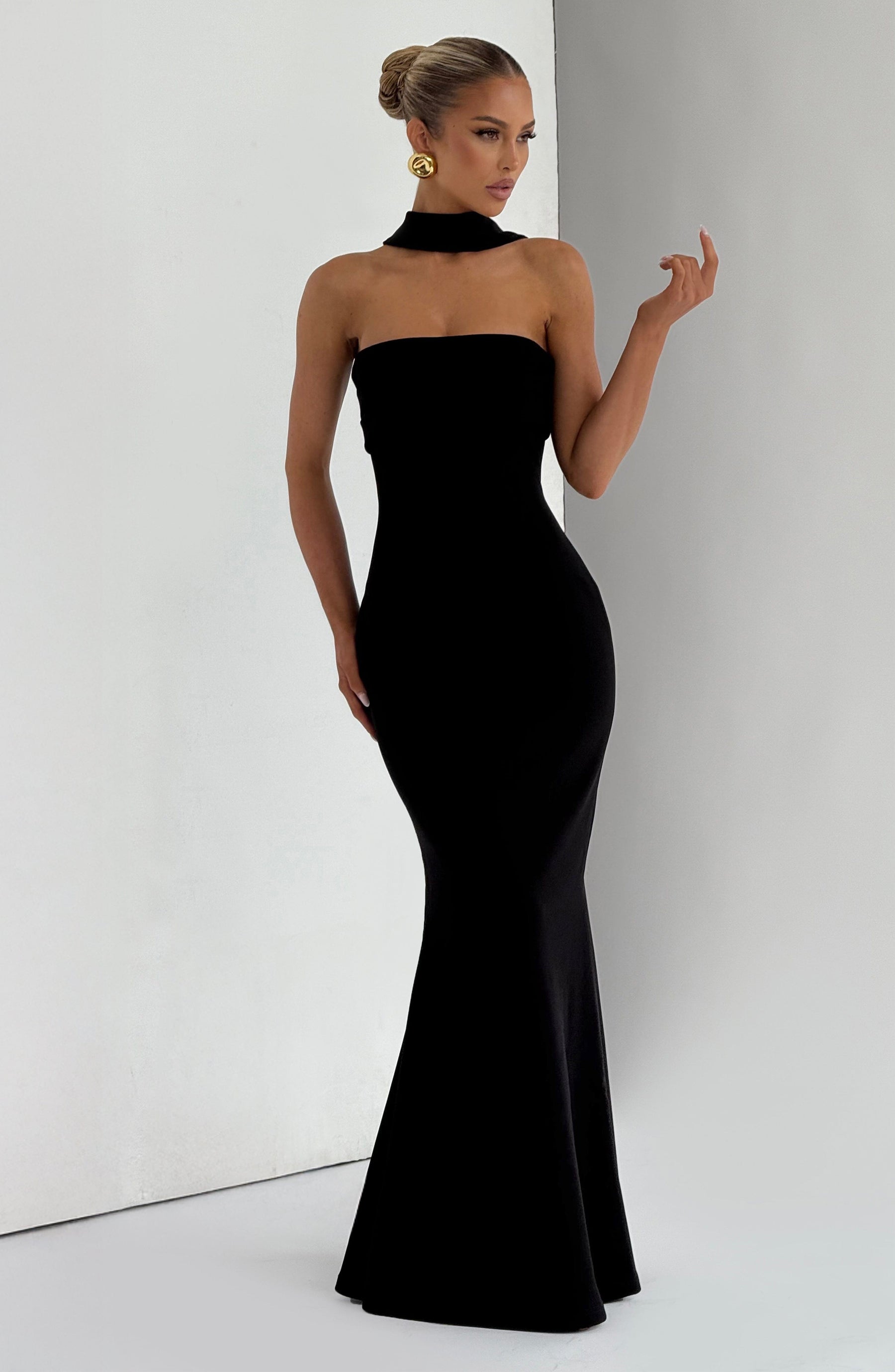 Leura Maxi Elbise - Siyah