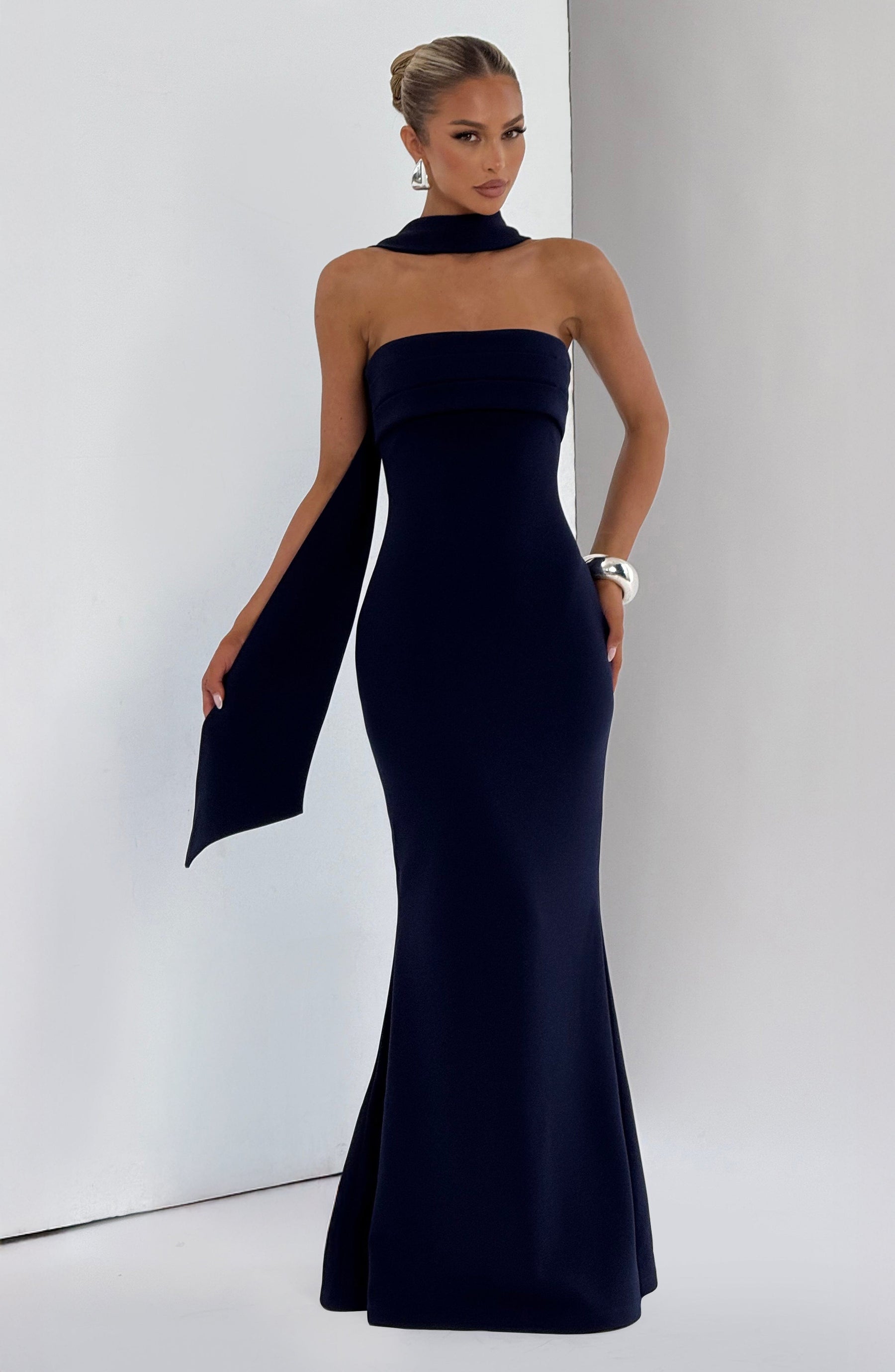 Leura Maxi Elbise - Lacivert