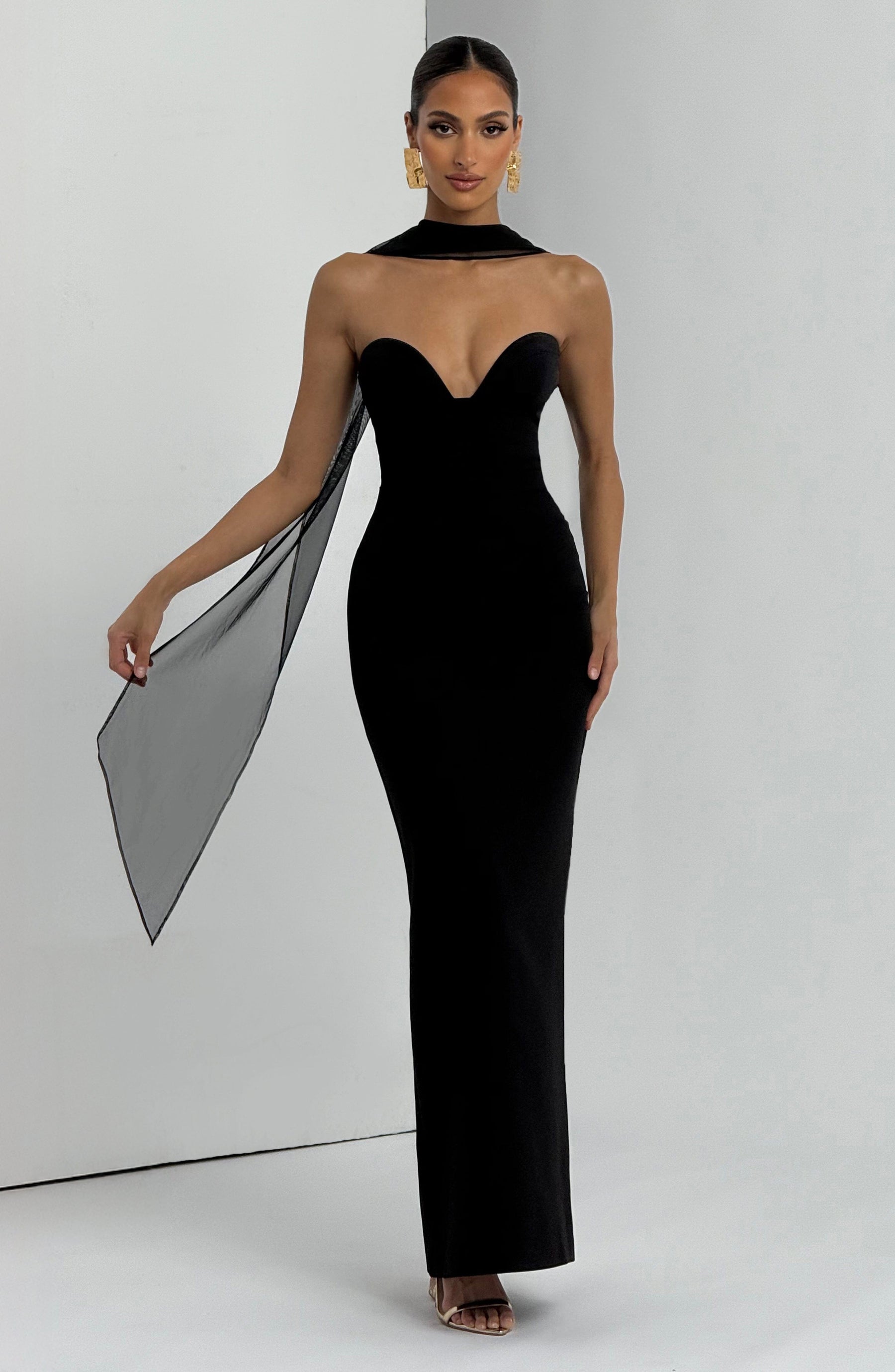 Lindsey Maxi Elbise - Siyah