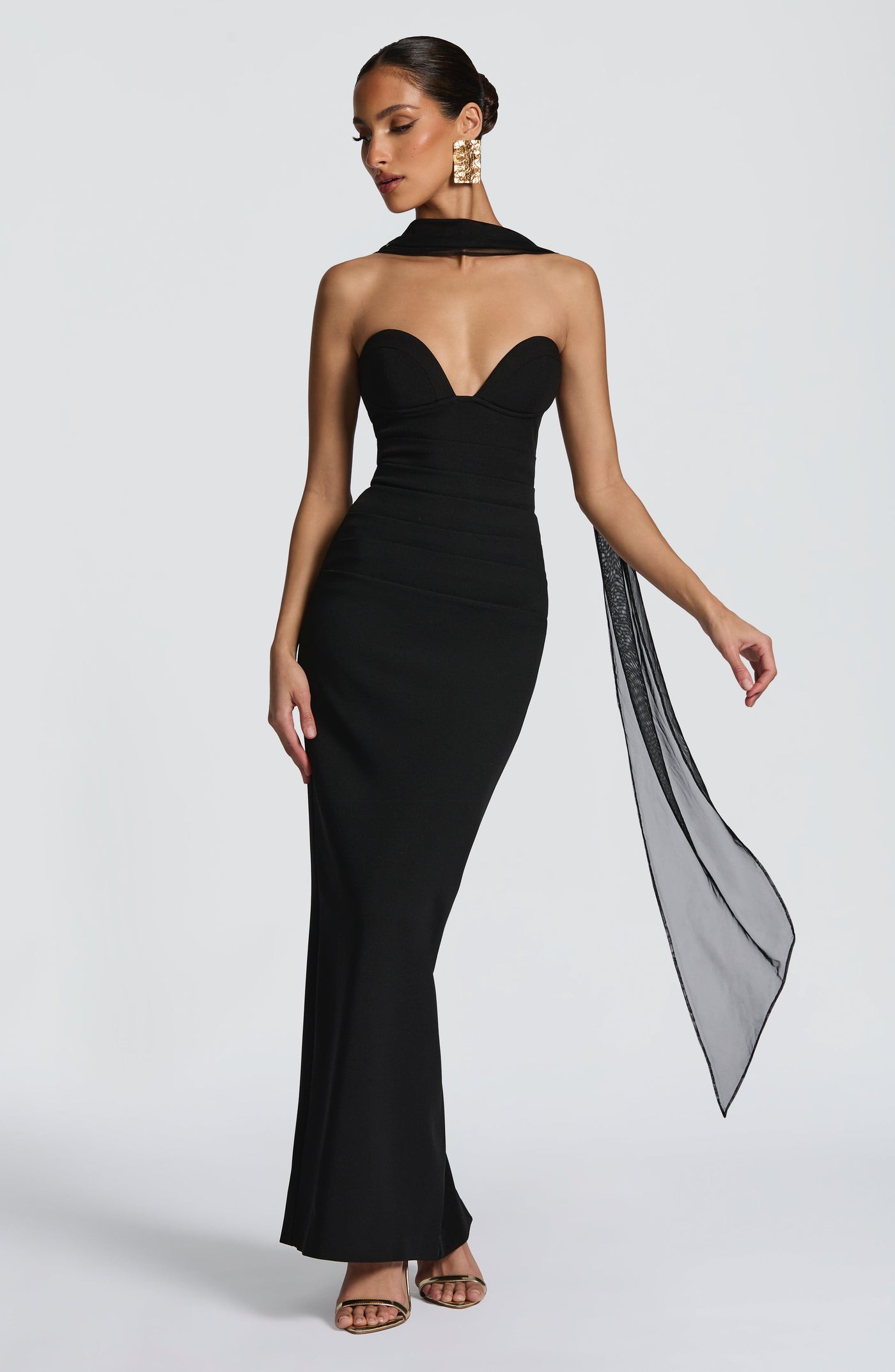 Lindsey Maxi Elbise - Siyah