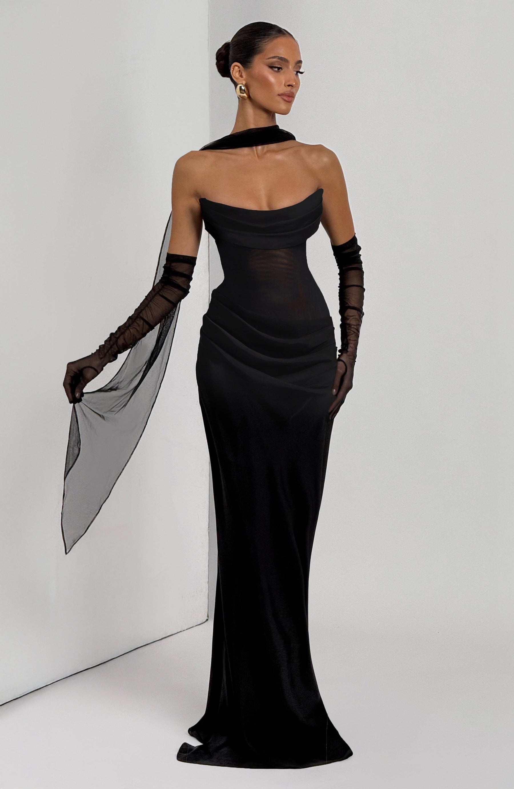 Liora Maxi Elbise - Siyah