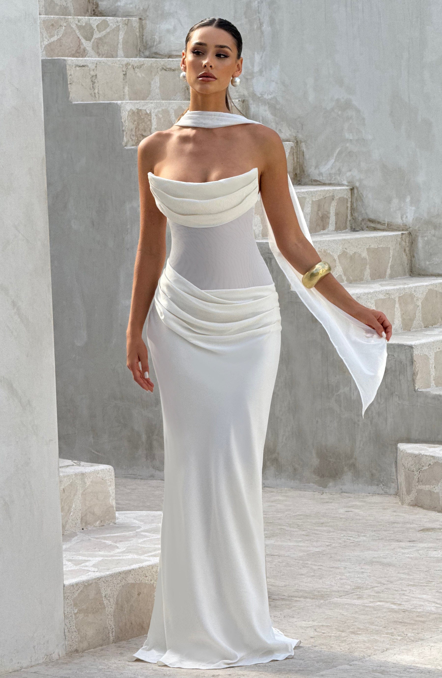 Liora Maxi Elbise - Fildişi