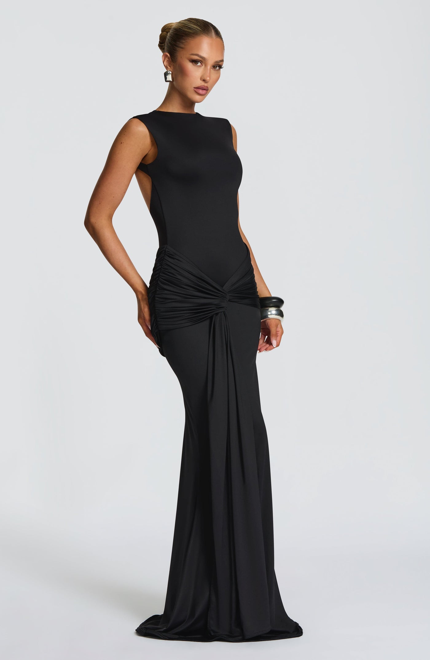 Lorenza Maxi Elbise - Siyah